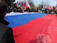 Коллектив Минфина РК празднует первую годовщину «Крымской весны»