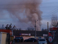 Сотрудники чрезвычайного ведомства ликвидировали пожар в торговом павильоне в г. Бахчисарай