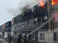 Информация о пожаре в городе Судак на улице майора Хвостова